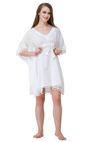 Cotton Short Kaftan (Sheer)
