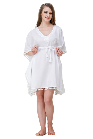 Cotton Short Kaftan (Sheer)
