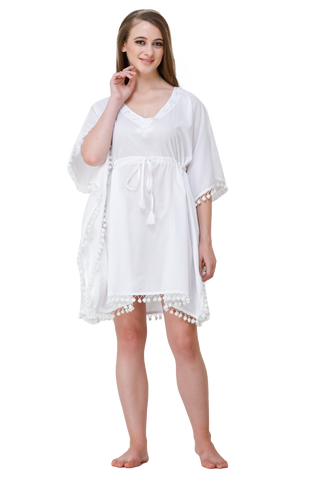Cotton Short Kaftan (Sheer)