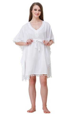 Cotton Short Kaftan (Sheer)