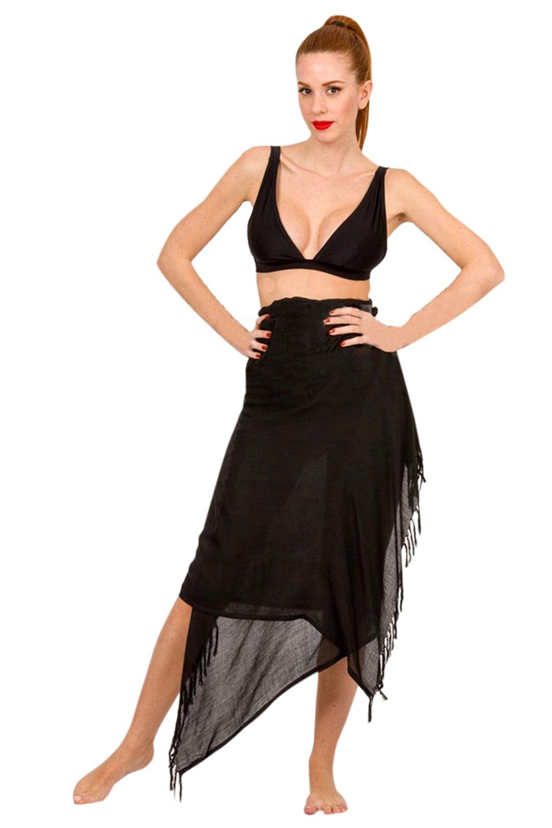 Chiffon Solid Beach Wrap (Sheer)