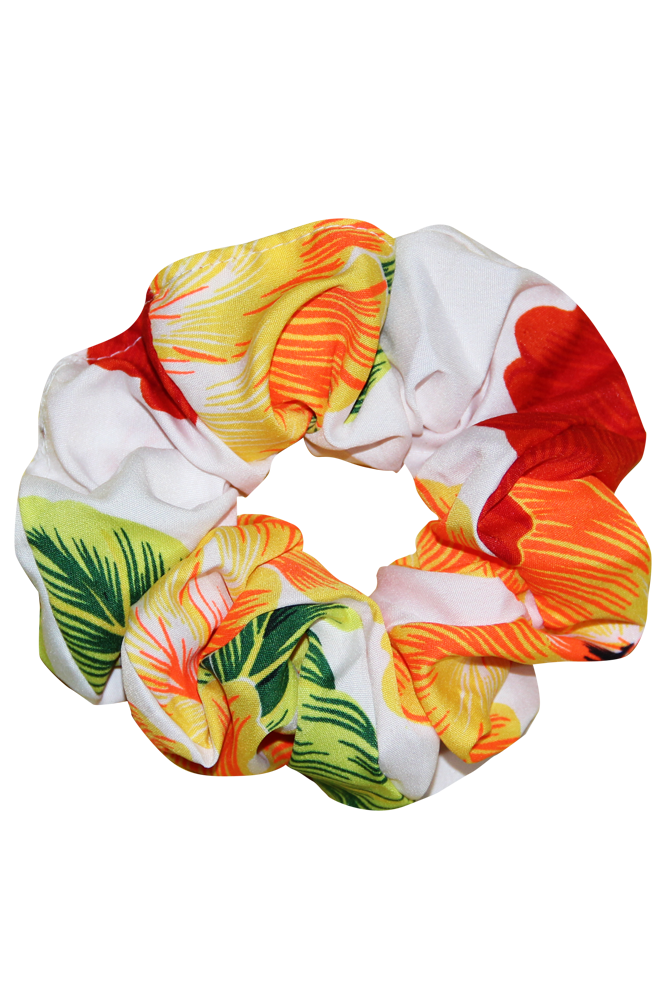 Scrunchie (Pack of 12 Assorted Flower Leaf Designs)