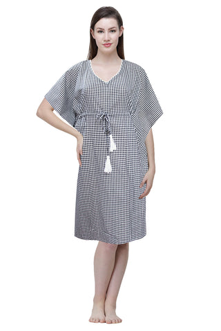 Cotton Short Kaftan (Sheer)