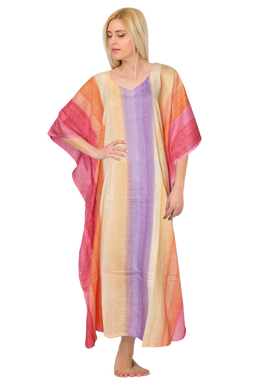 Cotton Long Kaftan (Sheer)