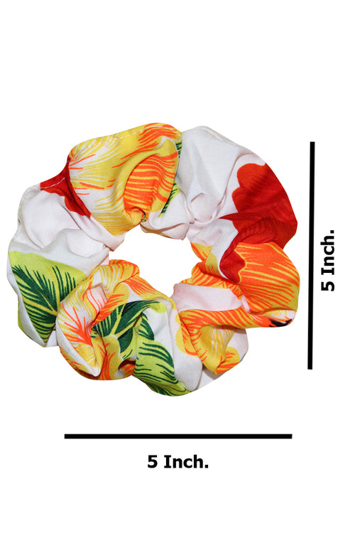 Scrunchie (Pack of 12 Assorted Flower Leaf Designs)