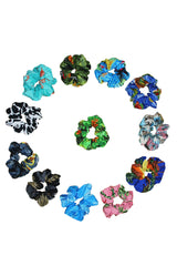 Scrunchie (Pack of 12 Assorted Tropical Tree Designs)