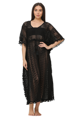 Cotton Net Long Kaftan